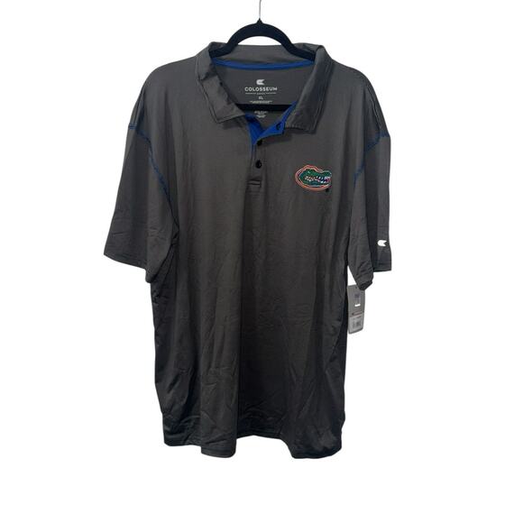 NWT!  Colosseum Black Gray Striped Florida Gators Cameron Polo - Size XL - Picture 9 of 9